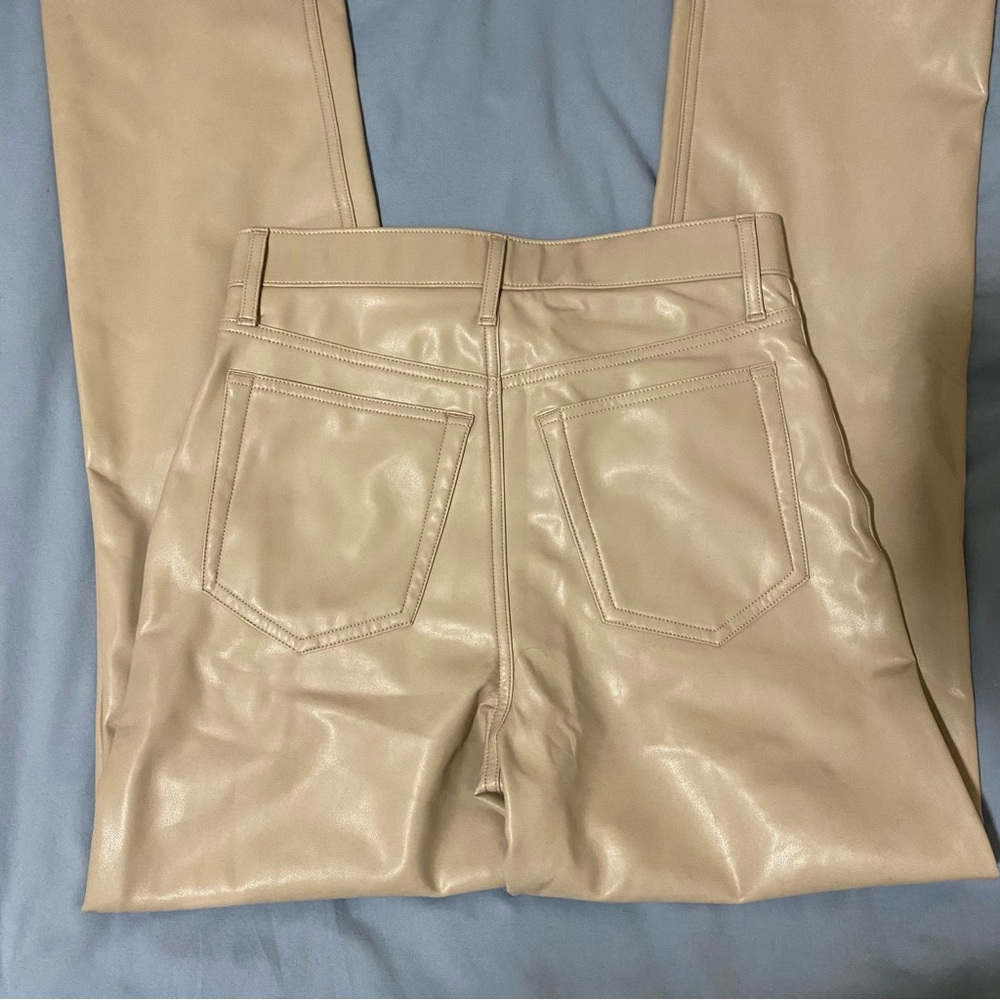 Abercrombie & Fitch Light Beige Vegan Leather: The ‘90s Straight Ultra High Rise - Picture 6 of 6